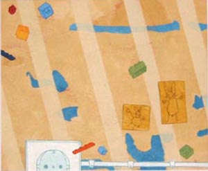 Buchillustrationen zur Geschichte -Hasi ist weg-, Text: Sylvia Schwartz