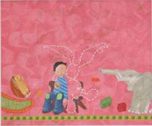 Buchillustrationen zur Geschichte -Hasi ist weg-, Text: Sylvia Schwartz